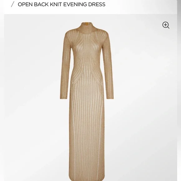Tom Ford Gold Long Sleeve Dress Women